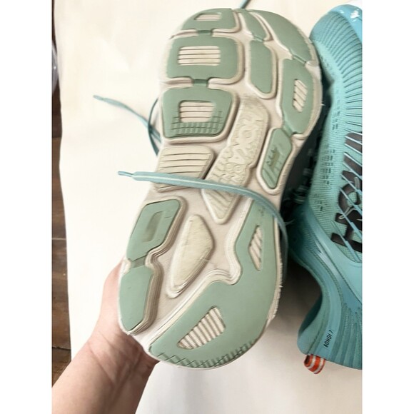 Hoka One One Women's Sneakers in Teal and White - Picture 14 of 14